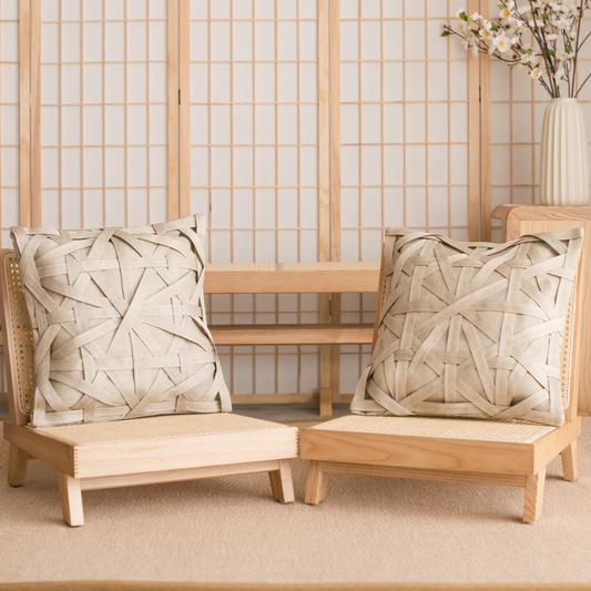 My Fair Artisan Cushion Big Diamond Amakan Center Weave