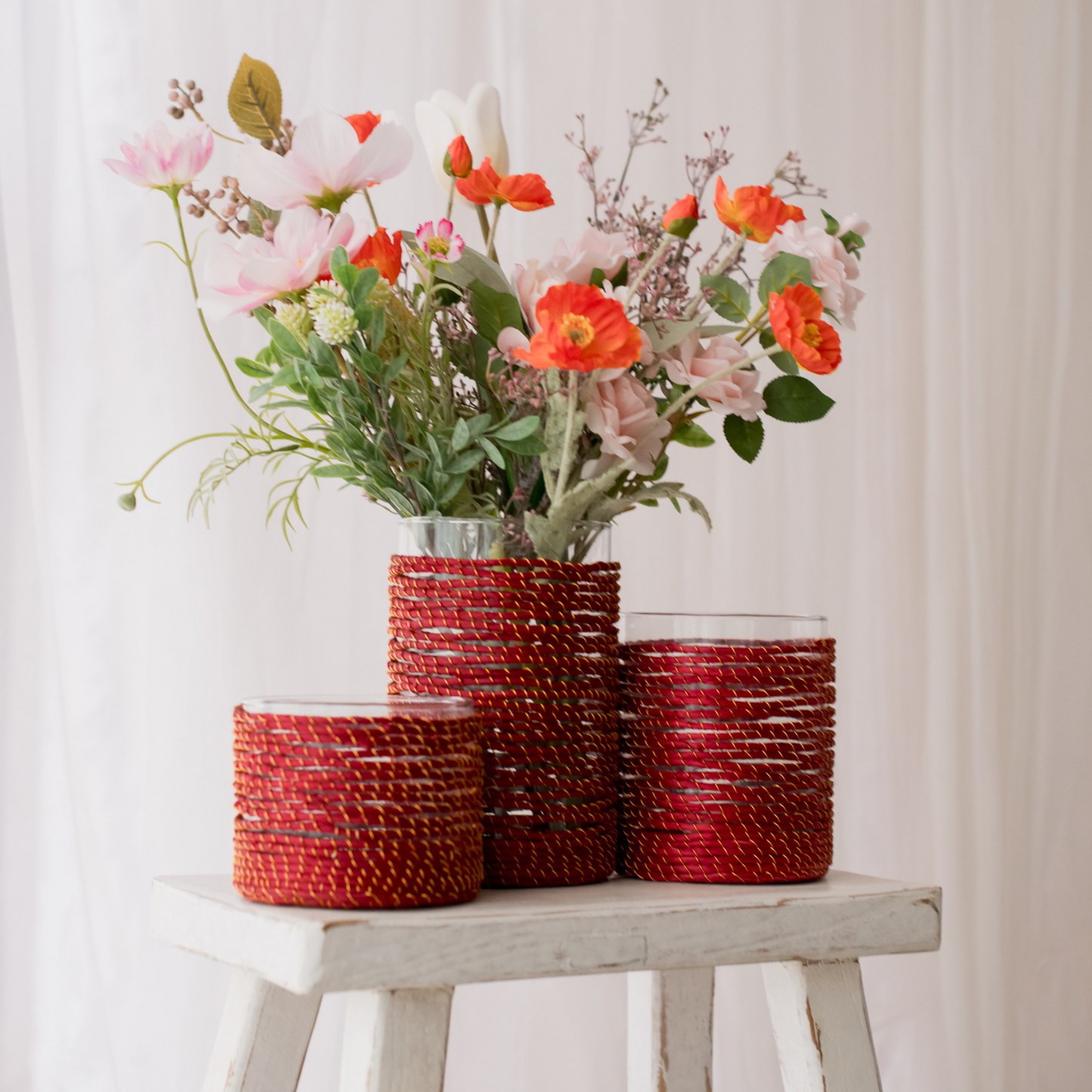 My Fair Artisan Cylindrical Vase Crazy Weaved