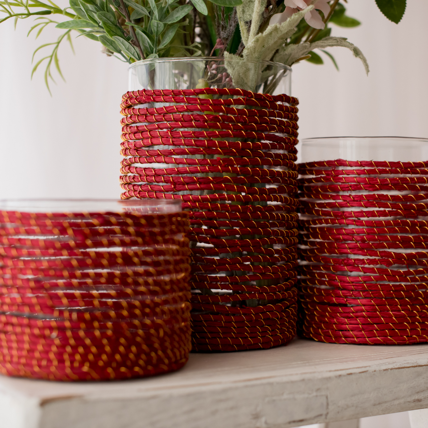My Fair Artisan Cylindrical Vase Crazy Weaved