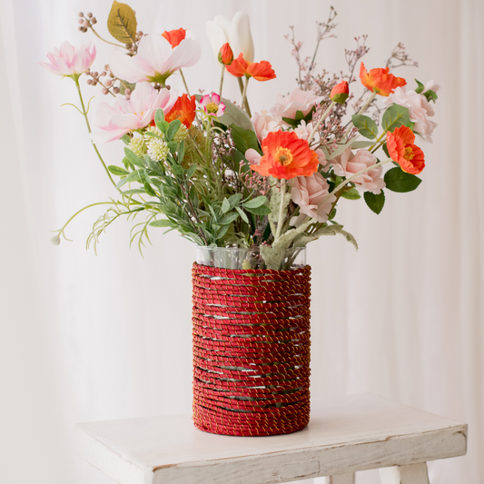 My Fair Artisan Cylindrical Vase Crazy Weaved