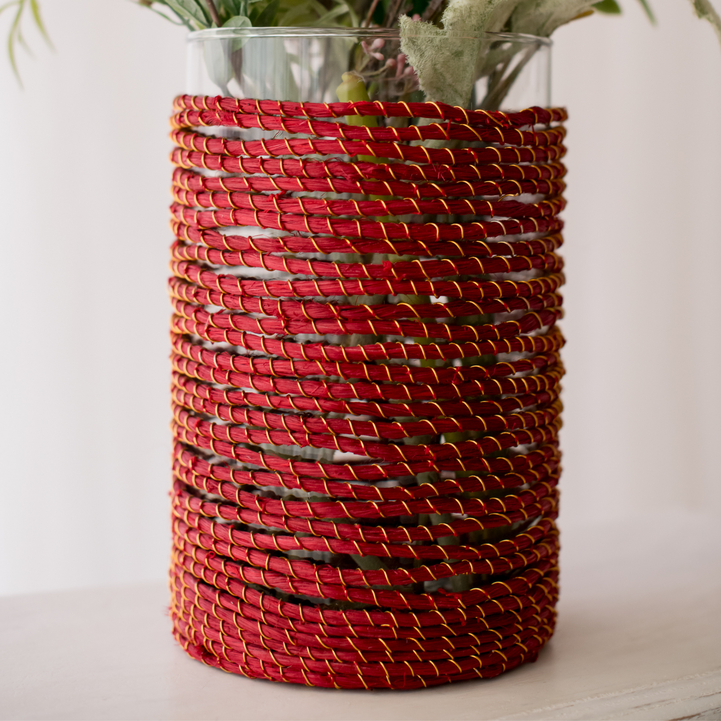 My Fair Artisan Cylindrical Vase Crazy Weaved